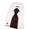 Cravata de nunta neagra cu ornamente fucsia