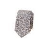 Cremefarbene schmale Krawatte mit Paisley-Motiv