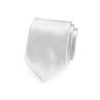 Cravata barbati alba satinata lucioasa