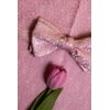 Puderrosa Paisley Fliege zum selberbinden mit Einstecktuch