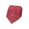 Czerwony krawat z kaszmirowym wzorem