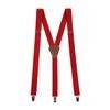 Rote einfarbige Herren Hosenträger mit Clips