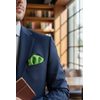 Grasgrünes Einstecktuch aus Polyester