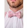 Puderrosa Paisley Fliege zum selberbinden mit Einstecktuch