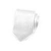 Prosty gładki biały krawat męski