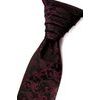 Cravata de nunta neagra cu ornamente fucsia