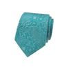 Cravată turcoaz cu model floral
