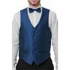 Blaue Herren Weste mit Fliege und Einstecktuch