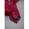 Rote Krawatte mit blauem Kaschmirmuster