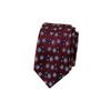 Bordeauxrote Slim Krawatte mit feinem Blumenmuster
