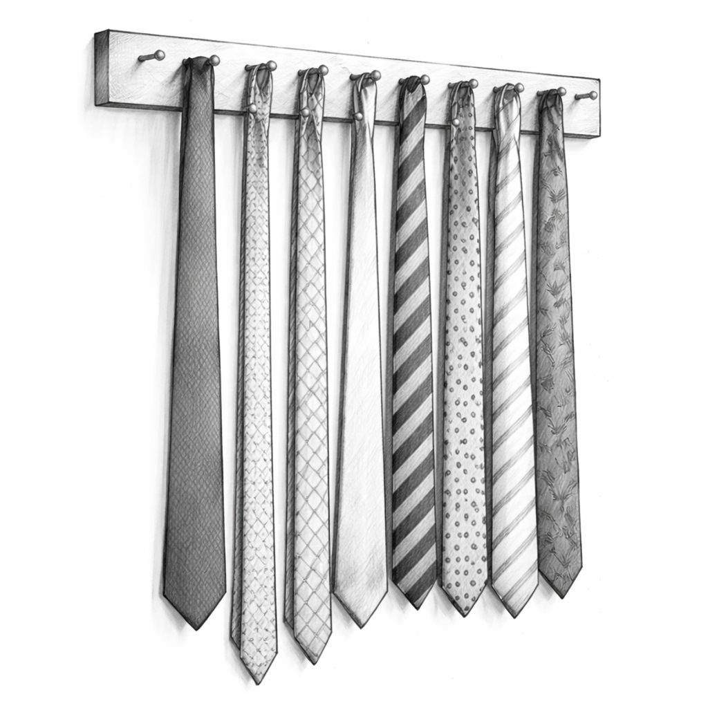 Správný způsob uložení kravat