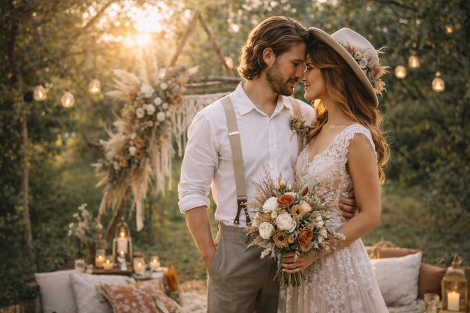 Boho svatba: když se elegance potkává s přírodou