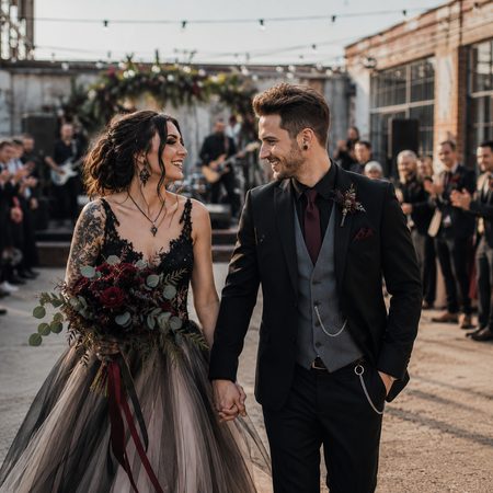 Rocková svatba: když elegance dostane temnější charakter