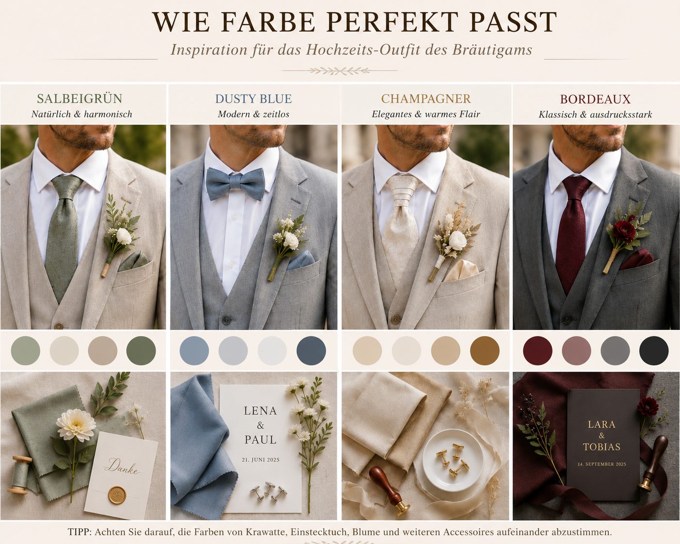 Farbideen für das Bräutigam-Outfit