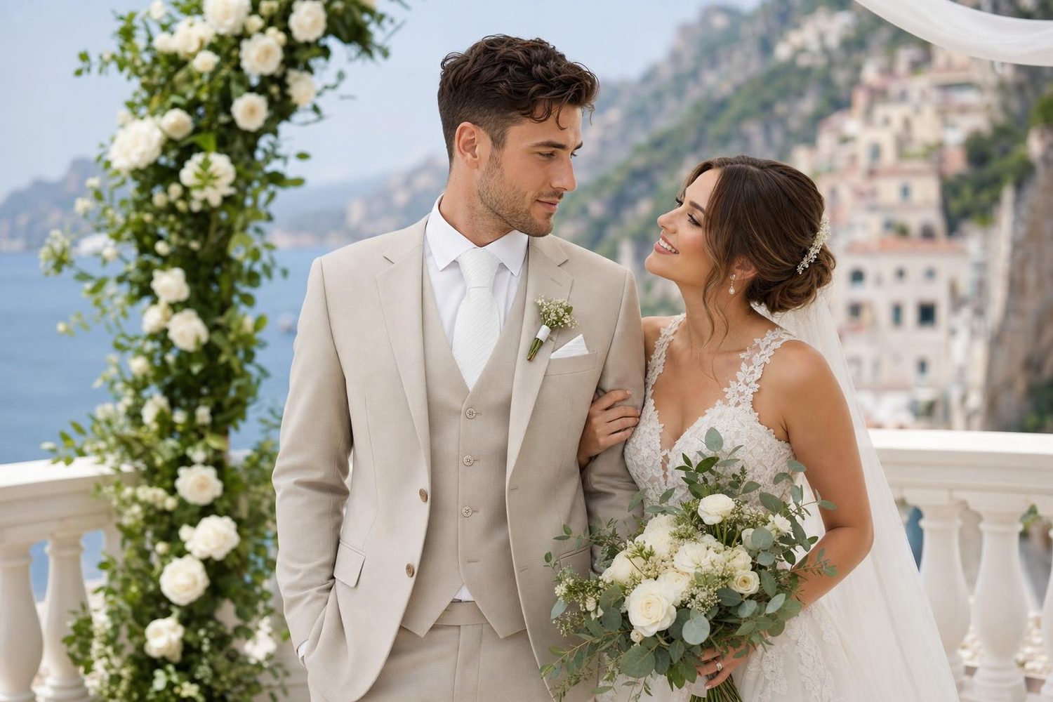 Romantische Hochzeit am Meer