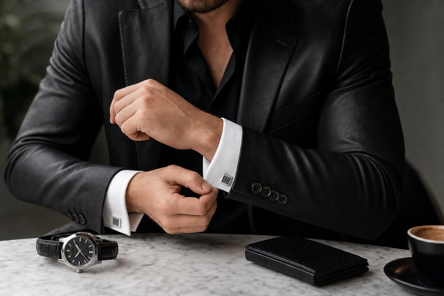 Moderní outfit a manžetové knoflíčky