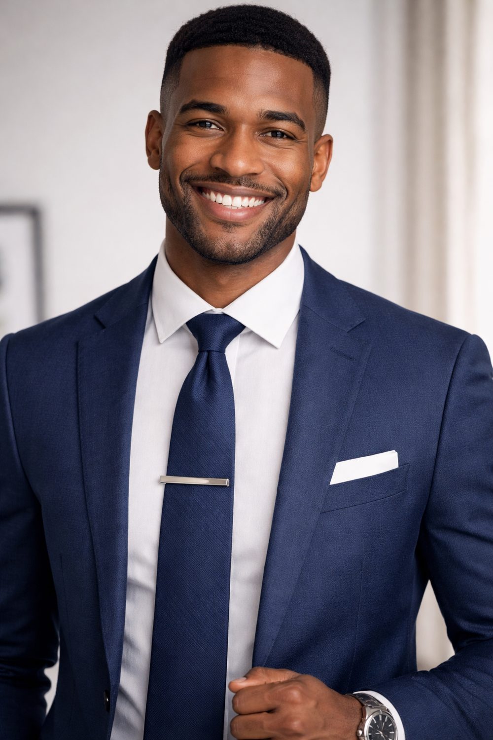 Kravatová spona na kravatě