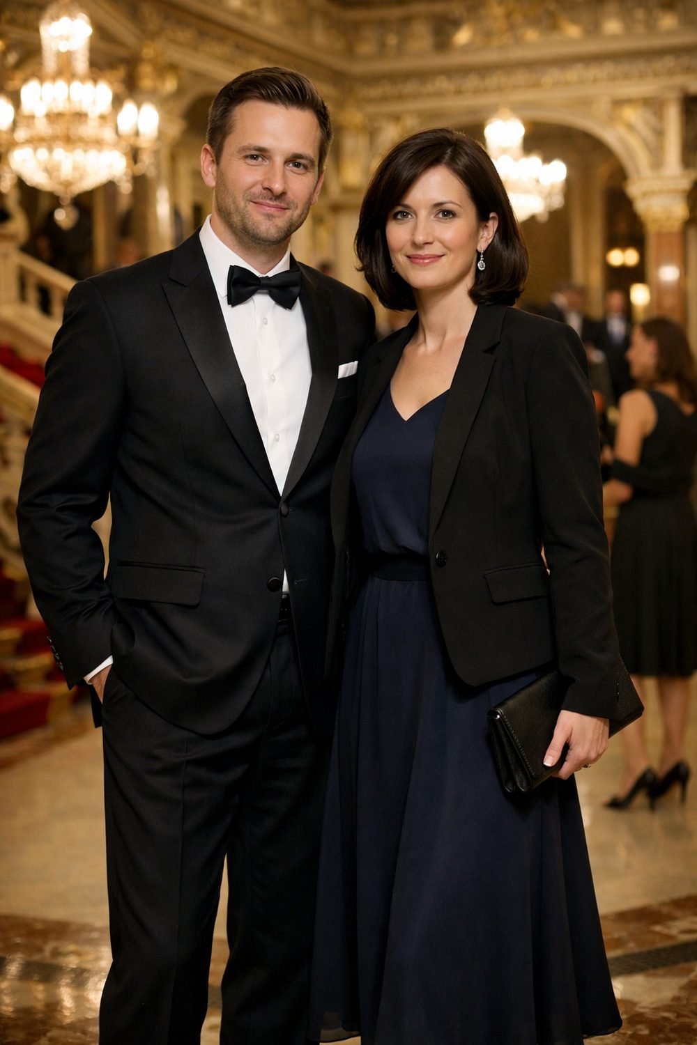 Společenský pár v opeře