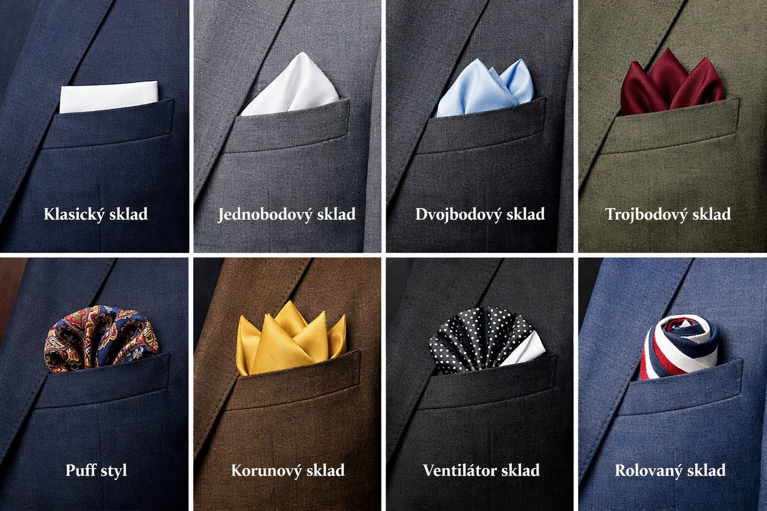 Druhy skládání kapesníčku