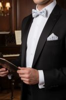 Bow tie with musical notes