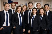 Slim ties with the same pattern for business