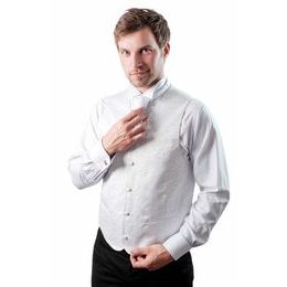 Weiße Hochzeit Weste mit Muster