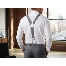 Кафяви тиранти с черна кожа и закопчаване с клипс