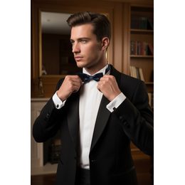 Čierny motýlik s bielou bodkou + vreckovka