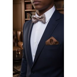 Fénylő ezüstszínű férfi csokornyakkendő