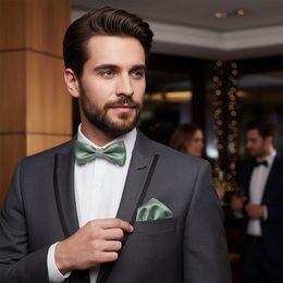 Papion barbatesc alb cu margini negre