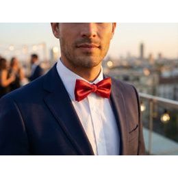 Bawełniana muszka czerwona z białą kropką