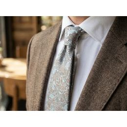 Svetlomodrá kravata s béžovým paisley