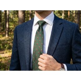 Lněná kravata v pudrově růžovém odstínu