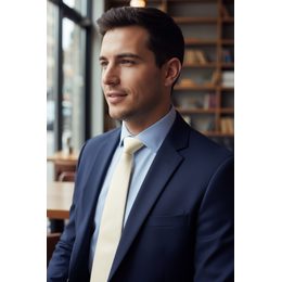 Krawat w granatowym matowym kolorze