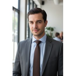 Кремова мъжка вратовръзка с шарка