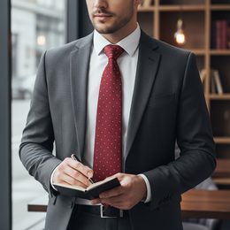 Cravată argintie netedă