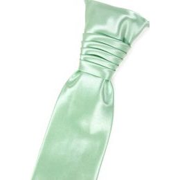 Fein grüne Hochzeitskrawatte mit Einstecktuch