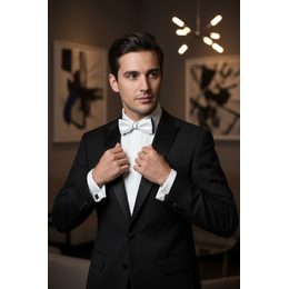 Papion barbatesc alb cu margini negre