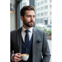 Klasyczny turkusowy męski krawat