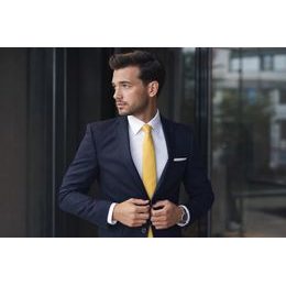 Matt gelbe Krawatte