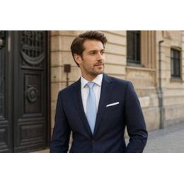 Светлосиня мъжка вратовръзка с фина текстура