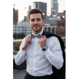 Kostkovaný motýlek v tyrkysové