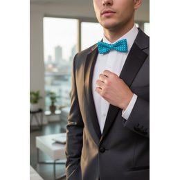 Muszka męska w czarnym matowym kolorze