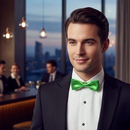 Šedý bavlněný motýlek s puntíkem