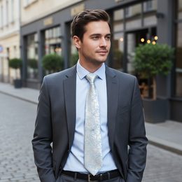 Férfi nyakkendő kék téma