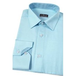 Риза Slim Fit тюркоазена с по-тъмна вътрешна материя