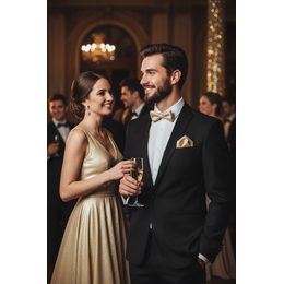 Błyszcząca męska liliowa muszka