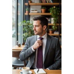 Светлосиня вратовръзка с тъкана шарка