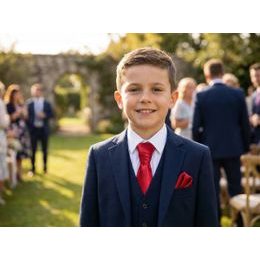 Biały błyszczący krawat chłopięcy