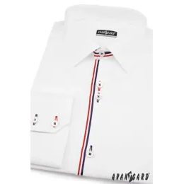 Fehér slim fit hosszú ujjú férfiing